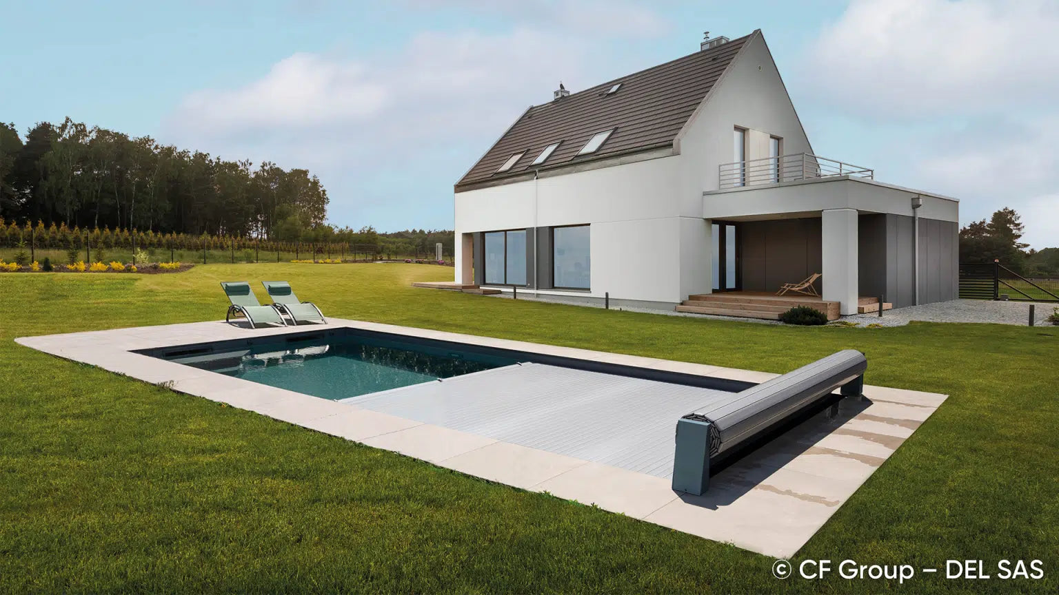 Volet hors sol Roll Easy — Couverture automatique de piscine