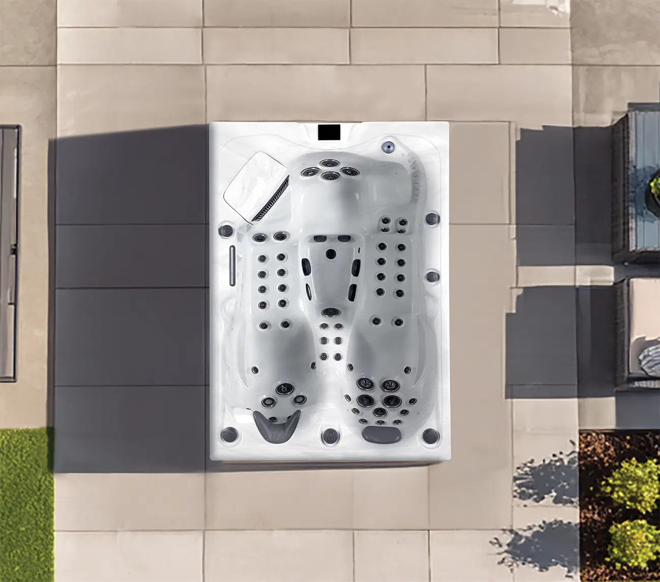 Spa Platinum Topaz — Jacuzzi compact 3 places, 64 jets, gamme Premium