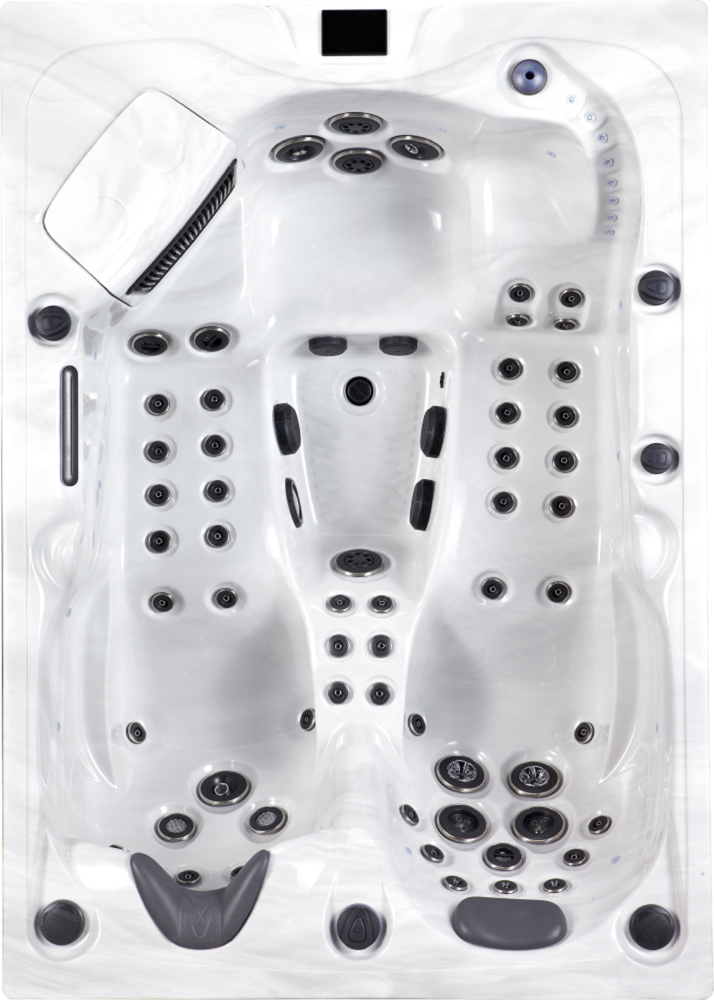 Spa Platinum Topaz — Jacuzzi compact 3 places, 64 jets, gamme Premium